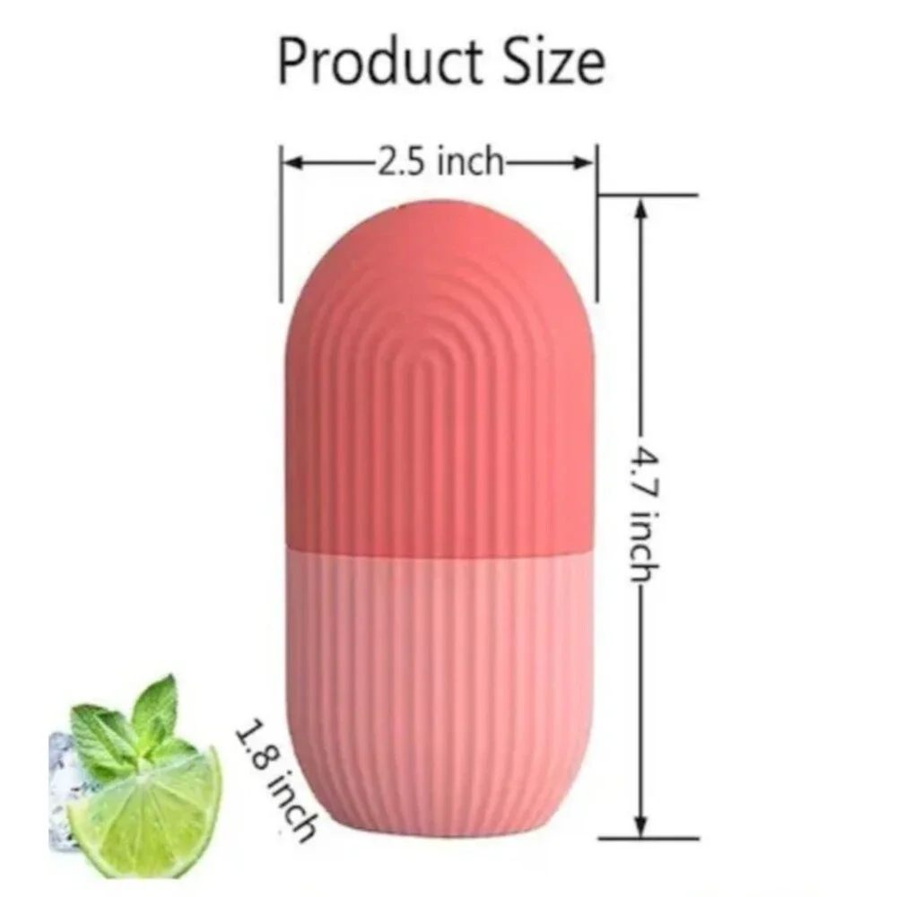 Bundle of 3 Ice Cube Roller Massager for Face Eyes and Neck Naturally Pink